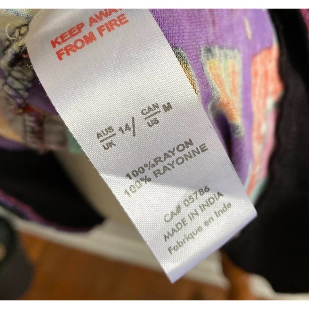 Orientique Size 14 Printed Tunic Top - Picture 6 of 7